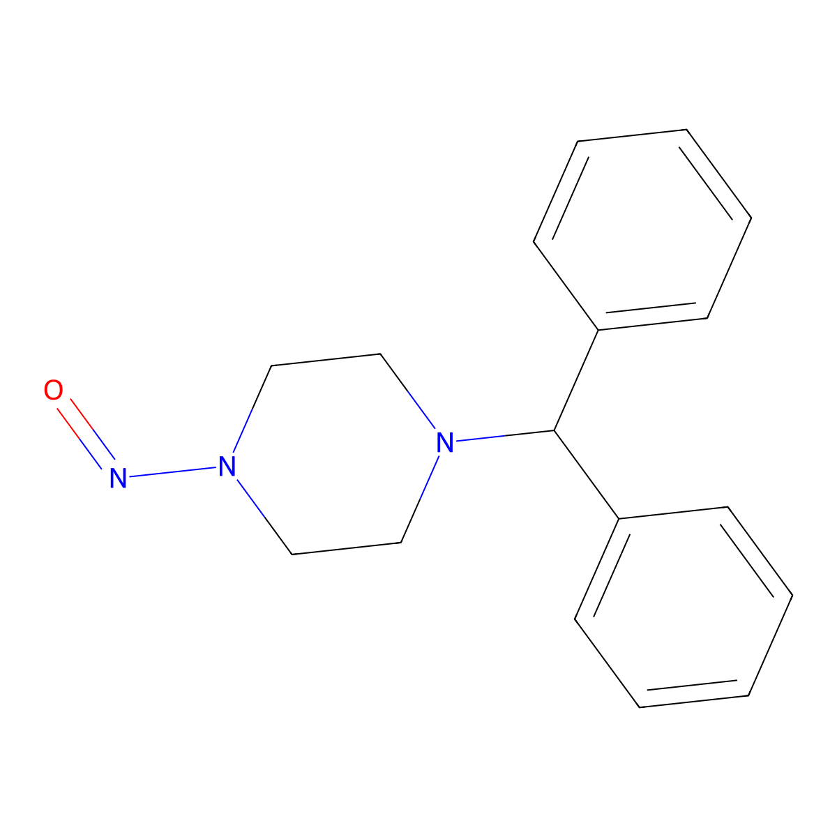 1-Diphenylmethyl-4-nitrosopiperazine molecular structure, CAS 1698-25-5