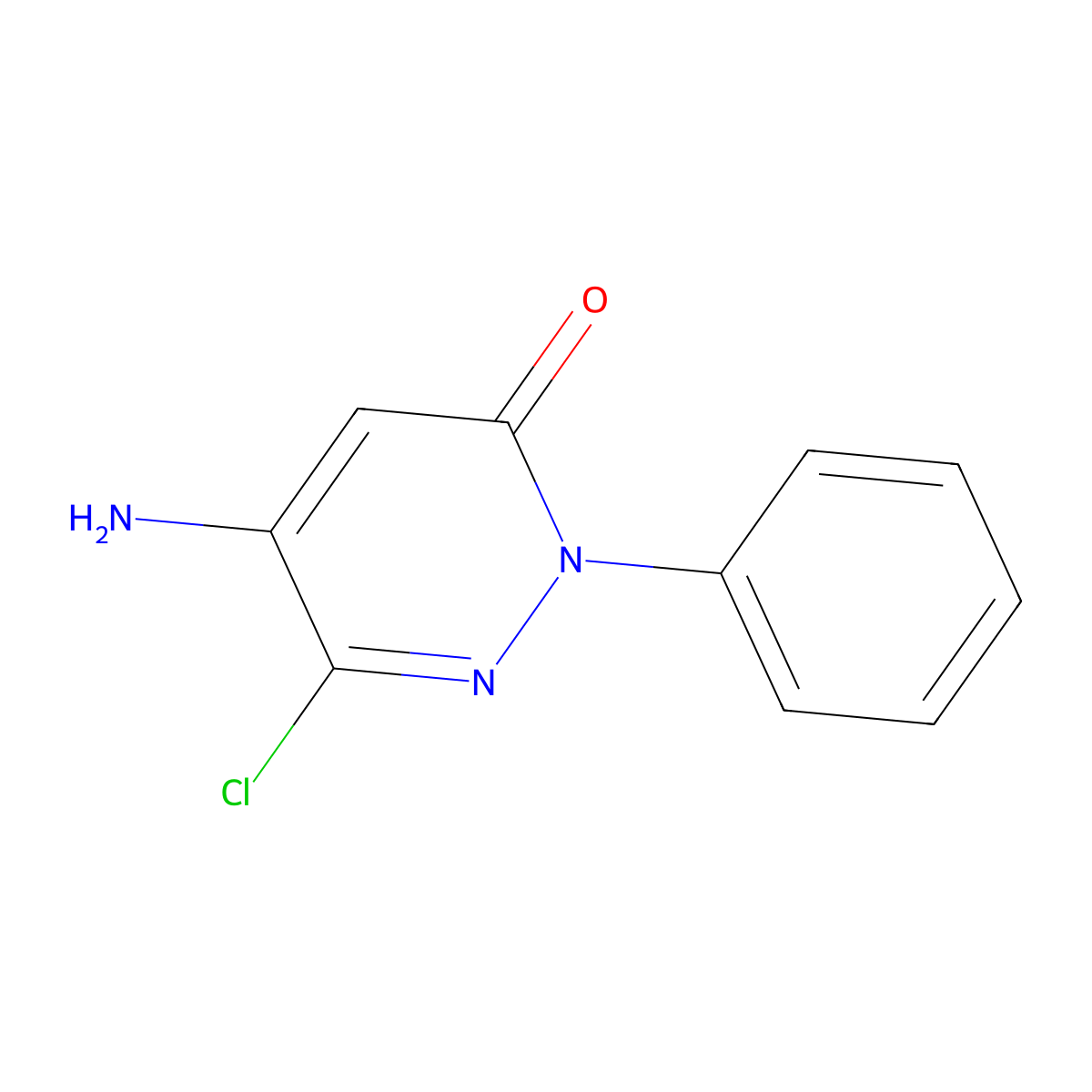 5-Amino-6-chloro-2-phenyl-3(2H)-pyridazinone molecular structure, CAS 1698-59-5