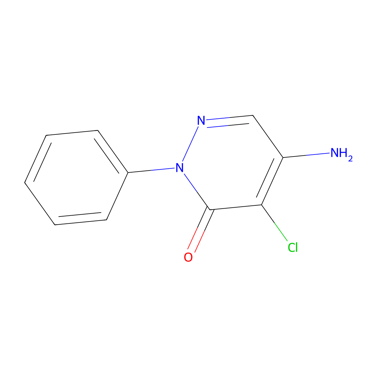 Chloridazon molecular structure, CAS 1698-60-8