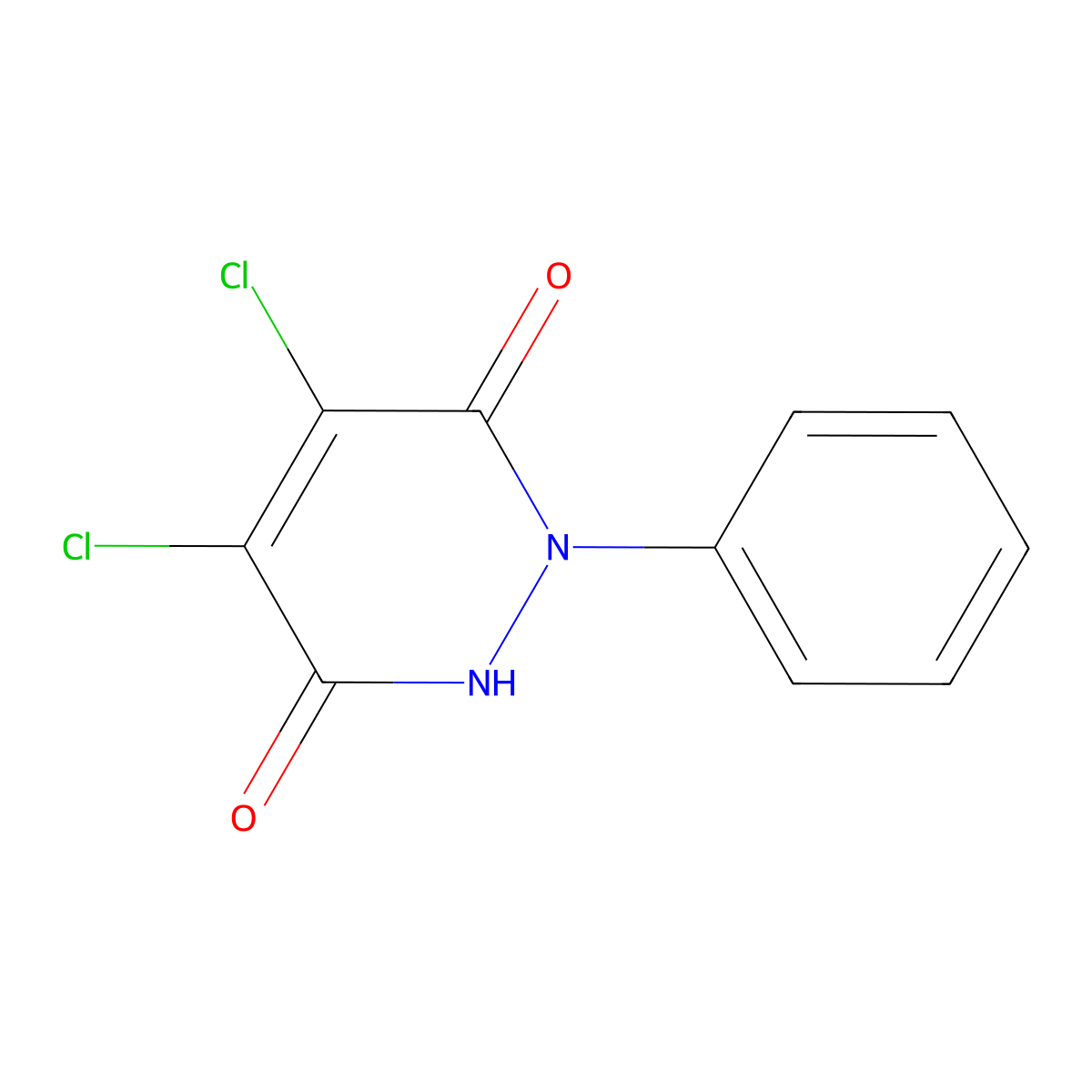 4,5-dichloro-6-hydroxy-2-phenyl-3(2H)-pyridazinone molecular structure, CAS 1698-64-2