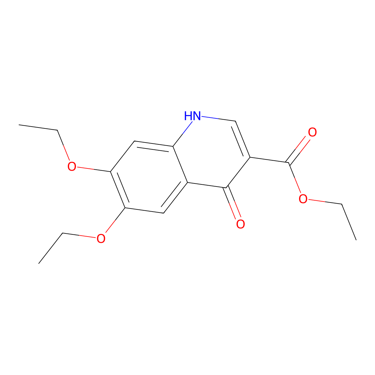 Ethyl 6,7-diethoxy-4-hydroxyquinoline-3-carboxylate molecular structure, CAS 1698-92-6