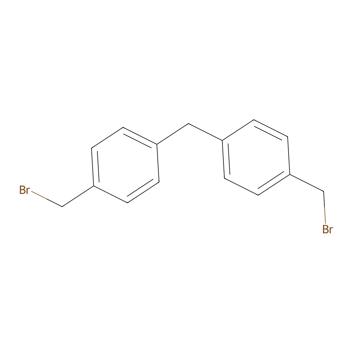 Bis(4-bromomethylphenyl)methane molecular structure, CAS 16980-01-1