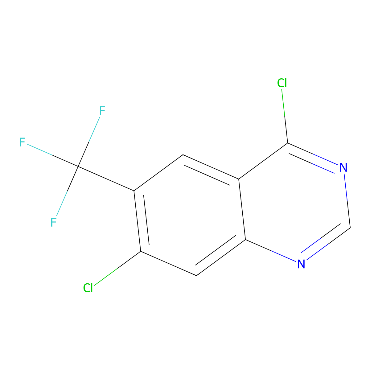 4,7-Dichloro-6-(trifluoromethyl)quinazoline molecular structure, CAS 1698027-38-1