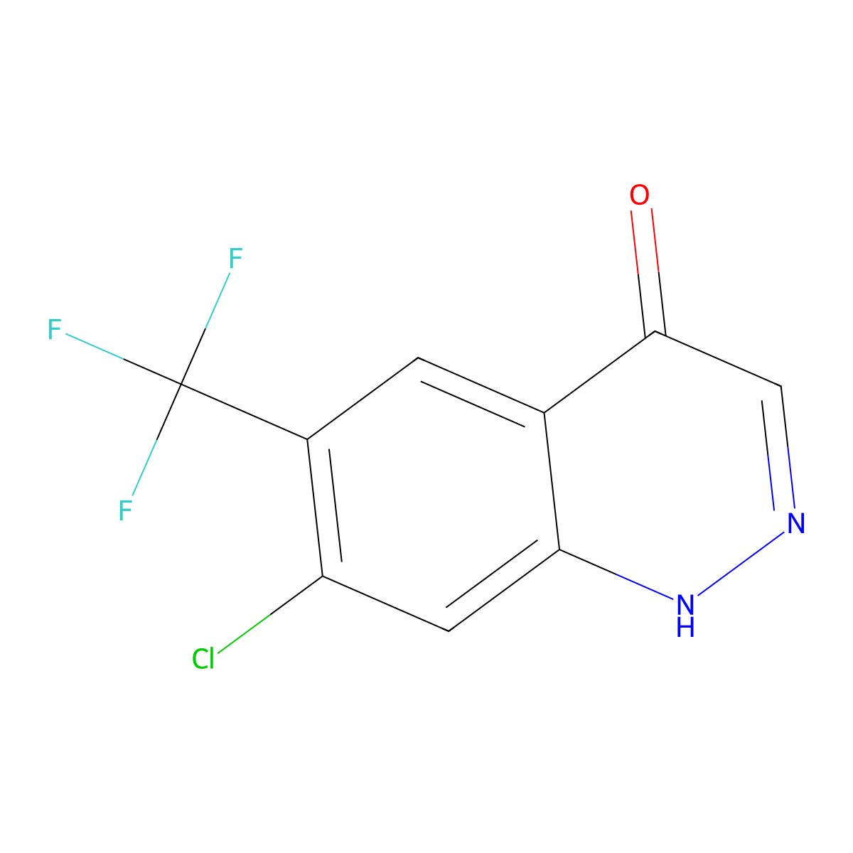 7-Chloro-6-(trifluoromethyl)cinnolin-4(1H)-one molecular structure, CAS 1698027-73-4