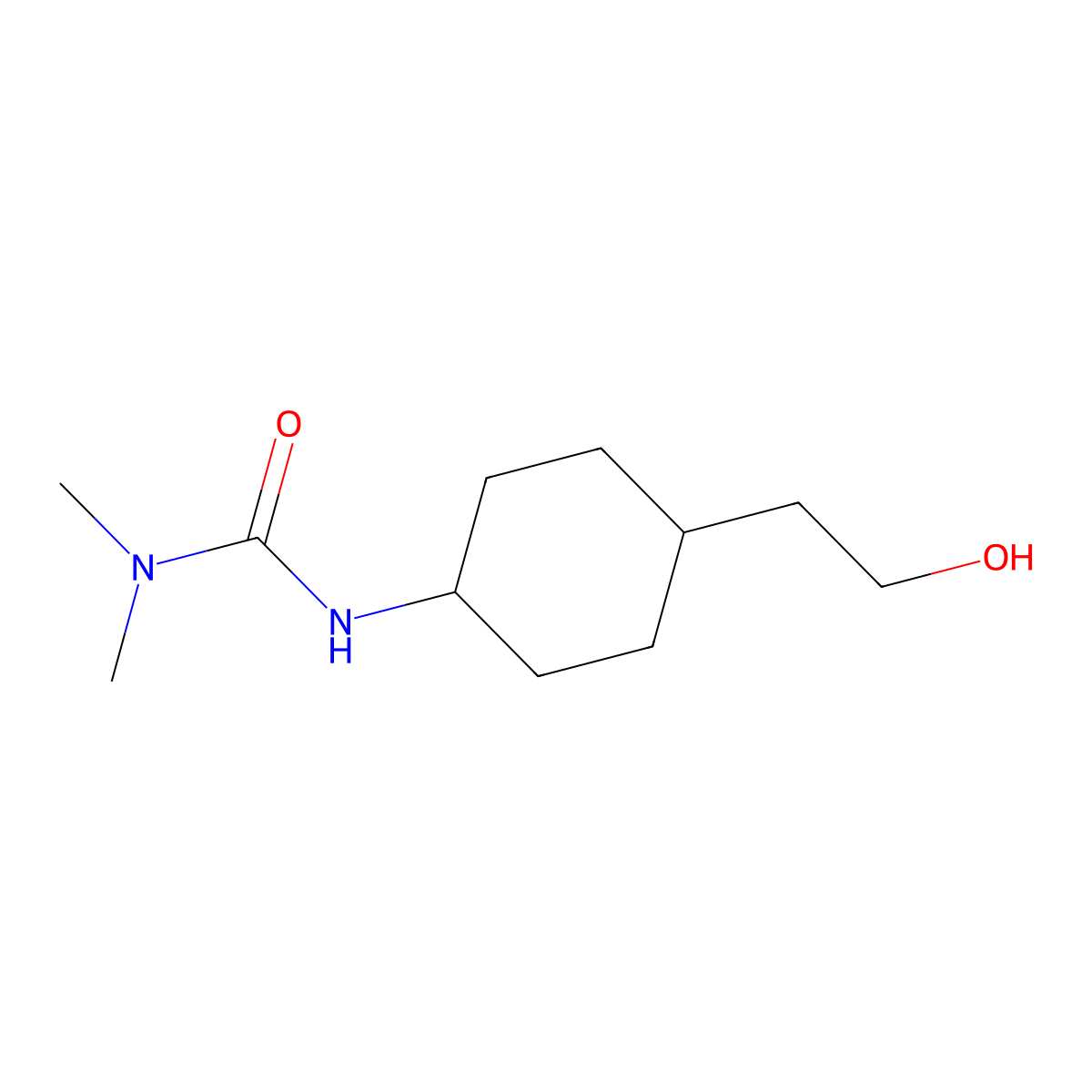 N'-[trans-4-(2-Hydroxyethyl)cyclohexyl]-N,N-dimethylurea molecular structure, CAS 1698050-40-6