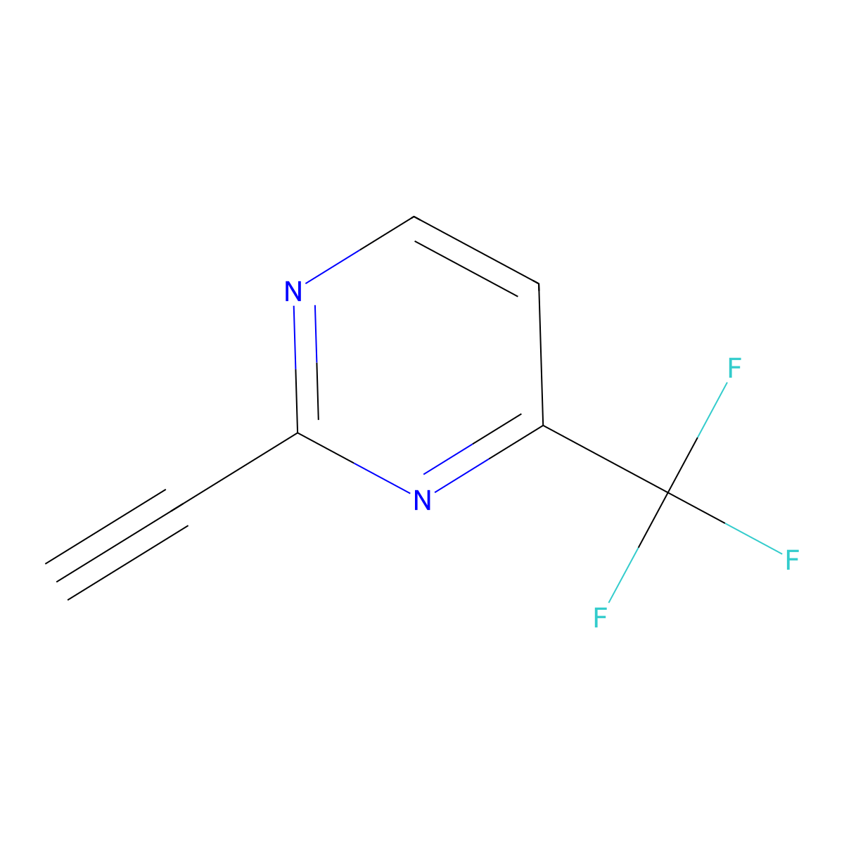 2-Ethynyl-4-(trifluoromethyl)pyrimidine molecular structure, CAS 1698055-59-2