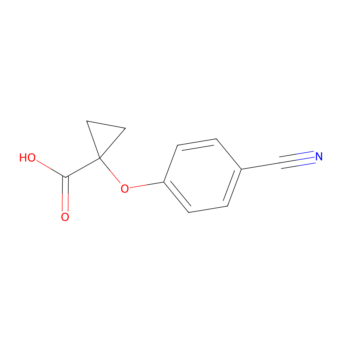 1-(4-Cyanophenoxy)cyclopropane-1-carboxylic acid molecular structure, CAS 1698097-37-8