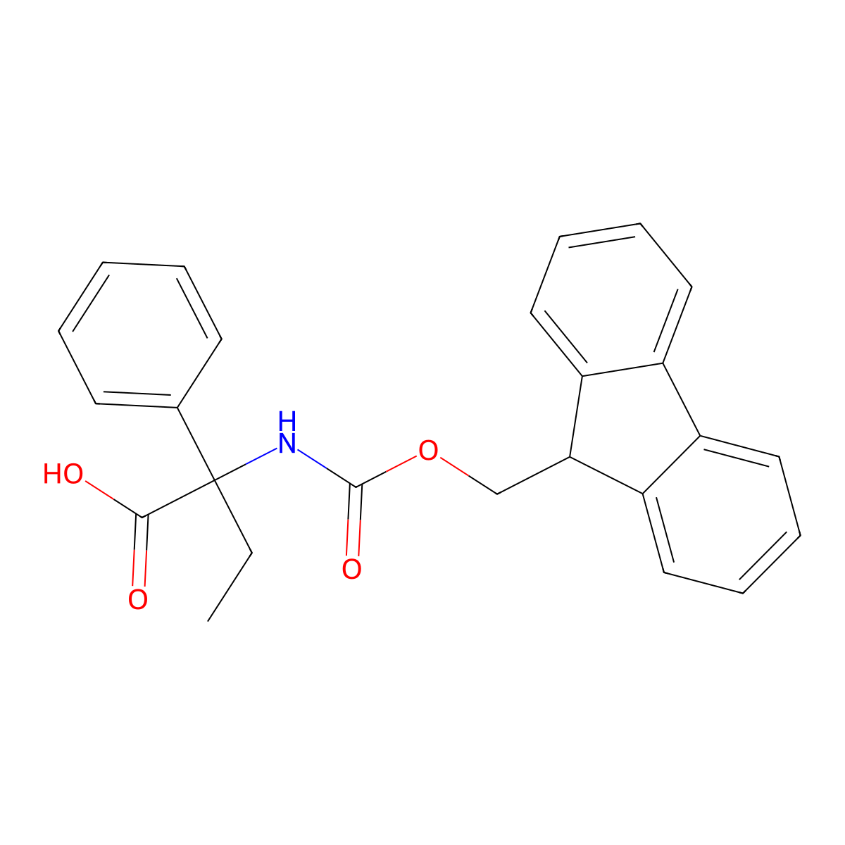 2-({[(9H-fluoren-9-yl)methoxy]carbonyl}amino)-2-phenylbutanoic acid molecular structure, CAS 1698118-33-0