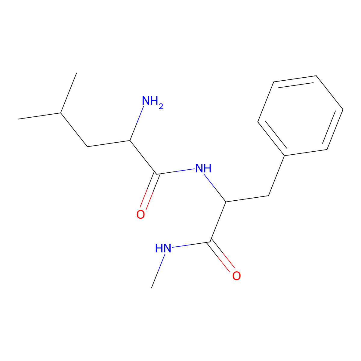 L-Leucyl-L-phenylalanine methylamide molecular structure, CAS 169812-43-5
