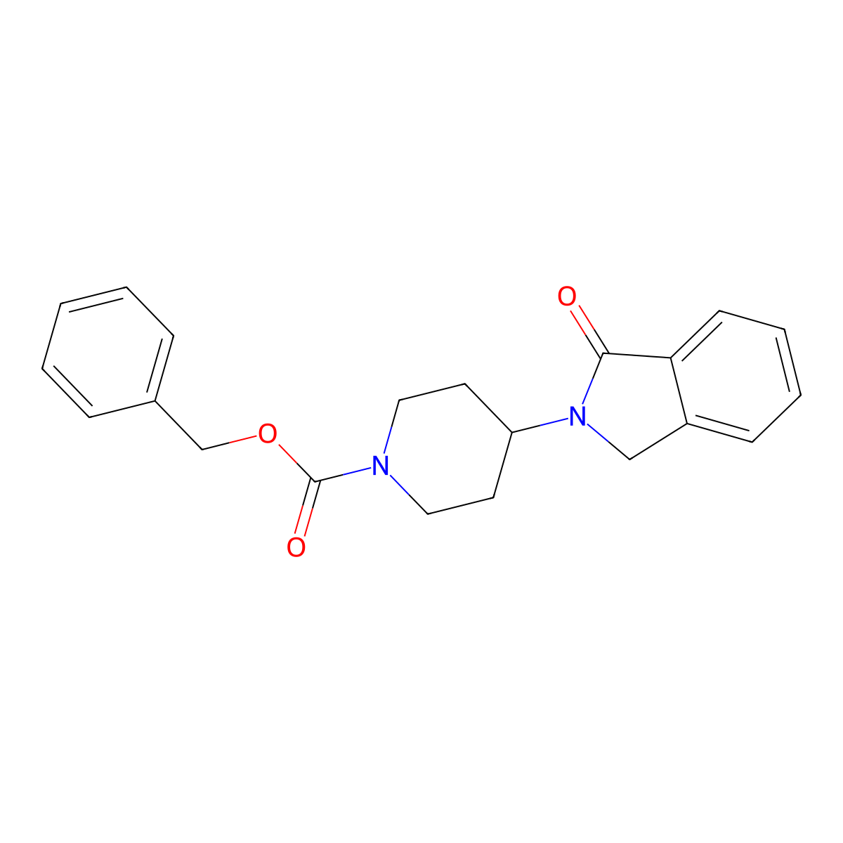 benzyl 4-(1-oxo-2,3-dihydro-1H-isoindol-2-yl)piperidine-1-carboxylate molecular structure, CAS 169814-94-2