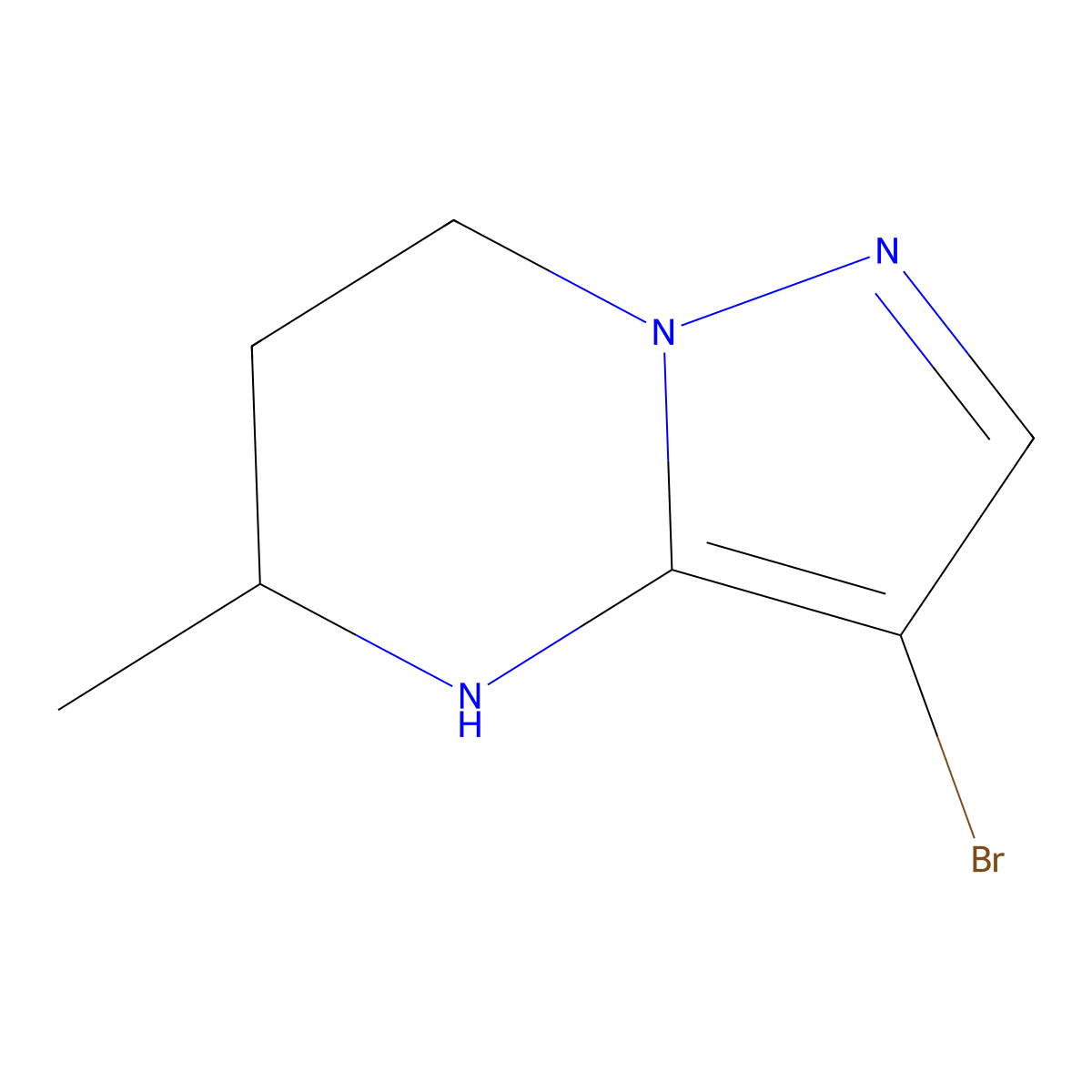 3-bromo-5-methyl-4H,5H,6H,7H-pyrazolo[1,5-a]pyrimidine molecular structure, CAS 1698141-28-4