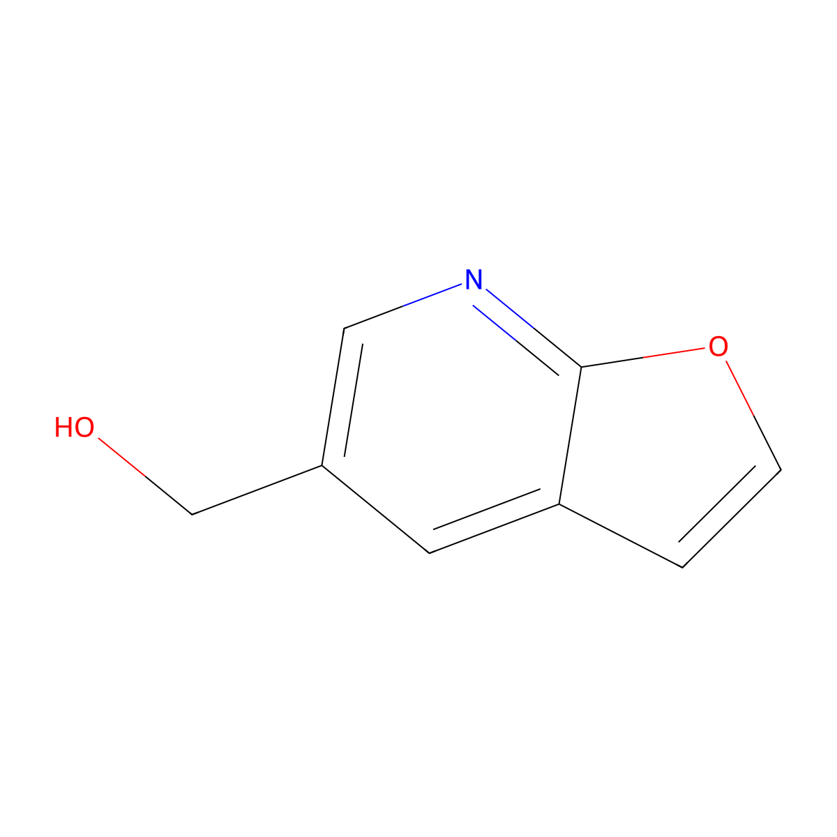 Furo(2,3-b)pyridine-5-methanol molecular structure, CAS 169815-81-0