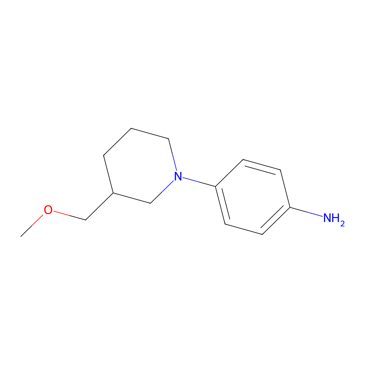 4-(3-(Methoxymethyl)piperidin-1-yl)aniline molecular structure, CAS 1698150-96-7