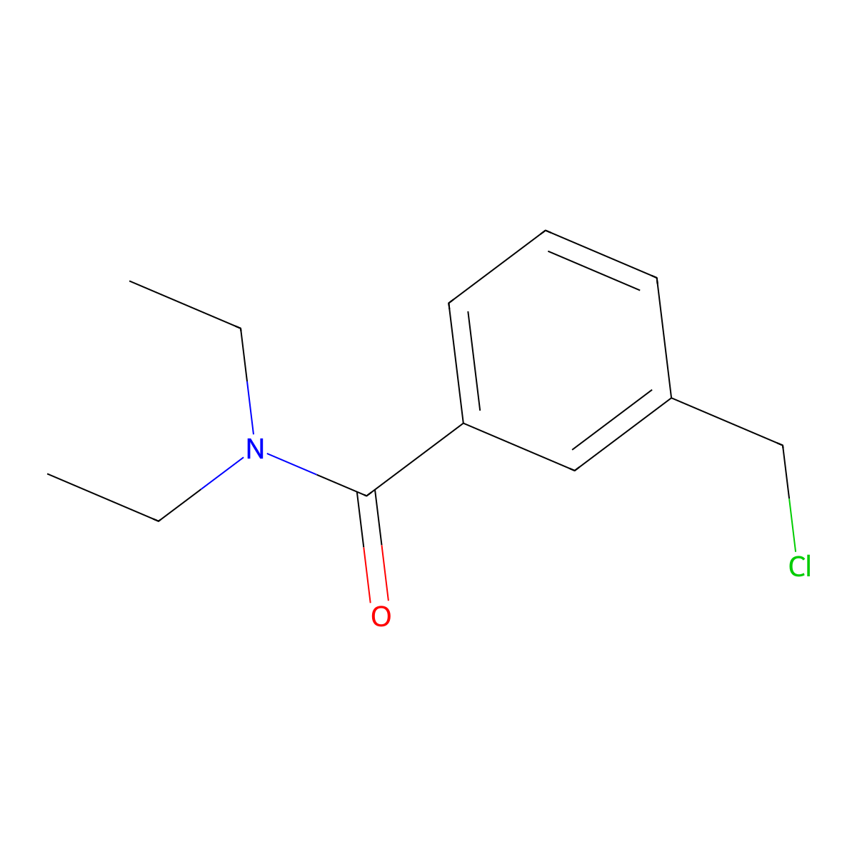 3-(chloromethyl)-N,N-diethylbenzamide molecular structure, CAS 169816-40-4