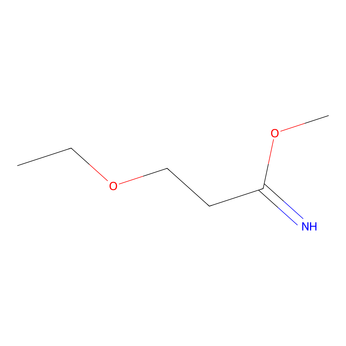 Methyl 3-ethoxypropanecarboximidate molecular structure, CAS 1698164-04-3