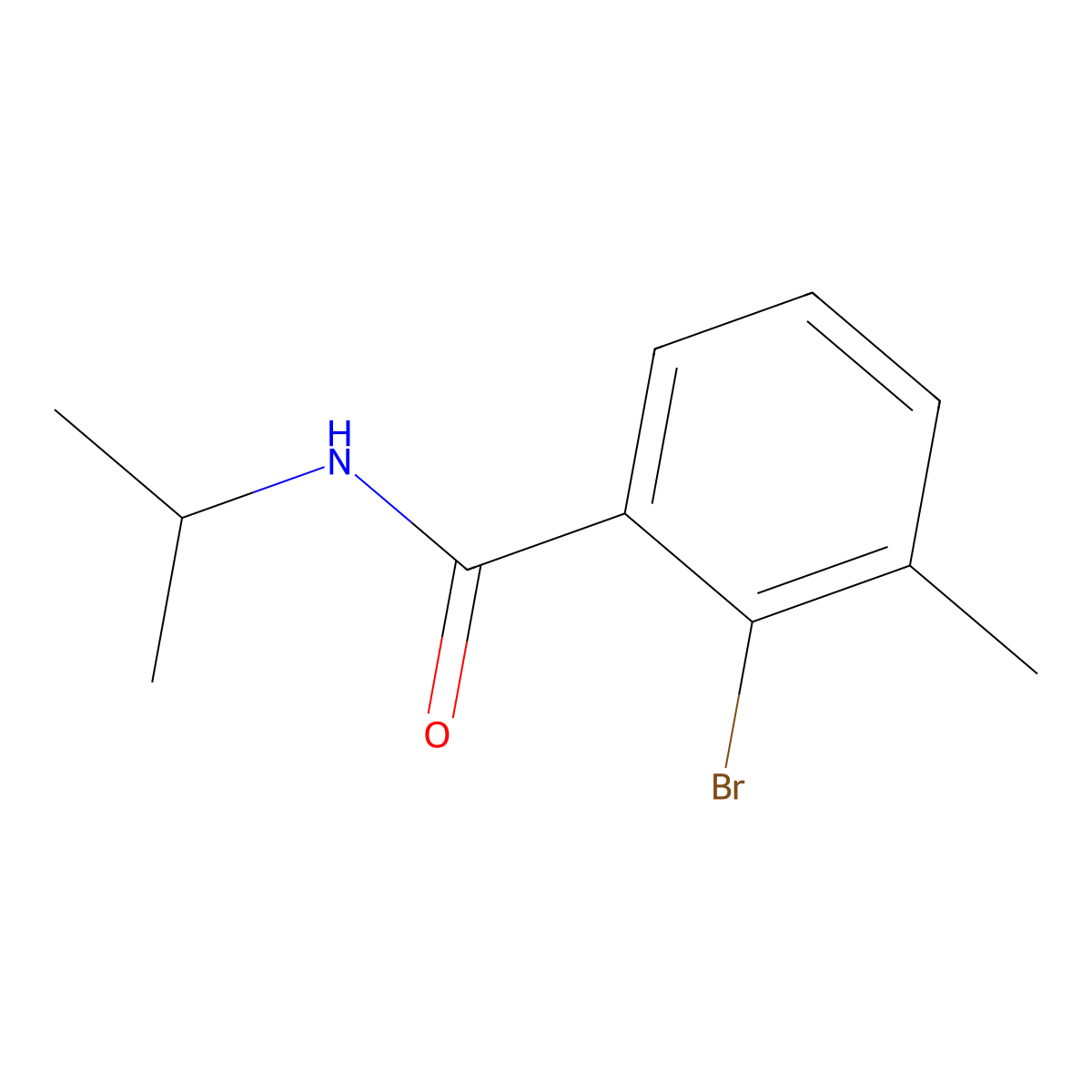 2-bromo-N-isopropyl-3-methylbenzamide molecular structure, CAS 1698195-11-7