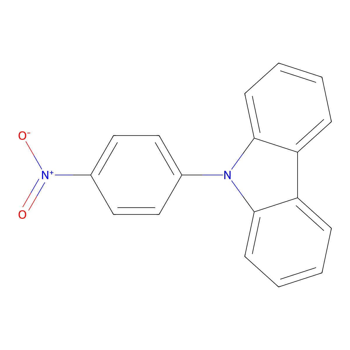 9-(4-Nitrophenyl)-9H-carbazole molecular structure, CAS 16982-76-6