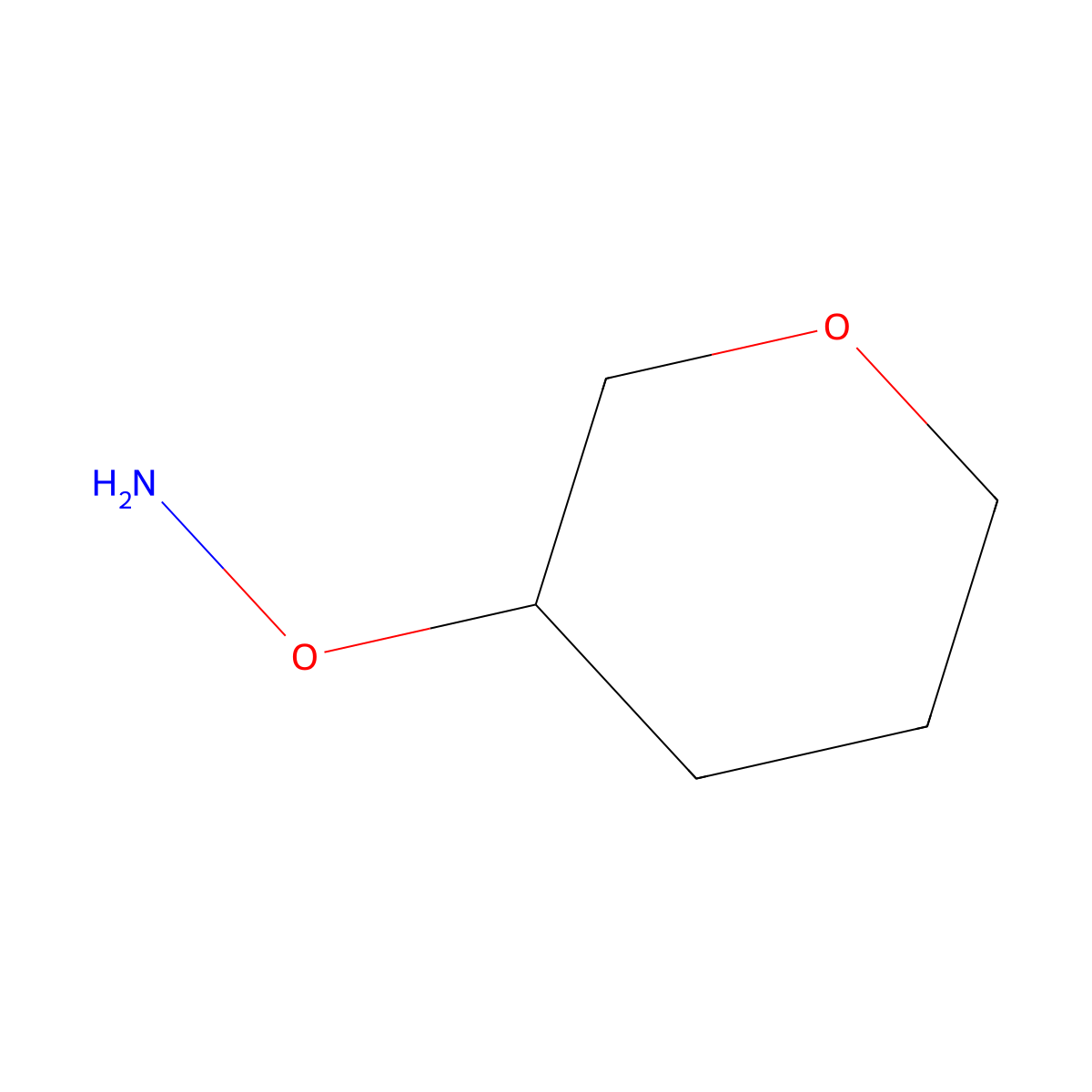 O-(Tetrahydro-2H-pyran-3-YL)hydroxylamine molecular structure, CAS 1698211-64-1