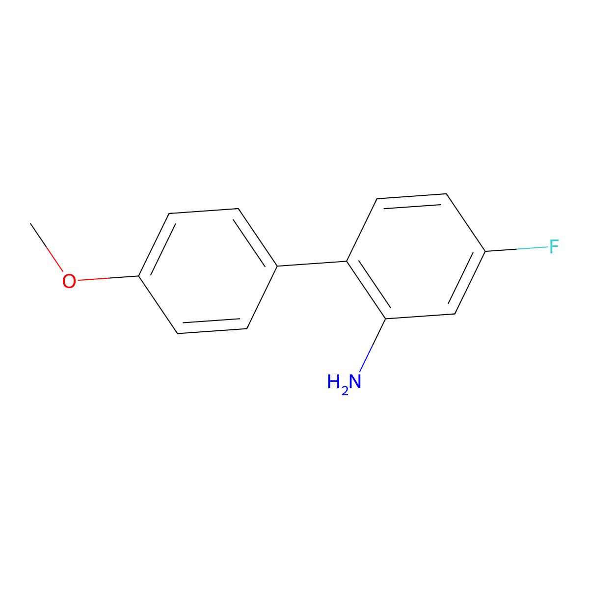 4-Fluoro-4'-methoxy[1,1'-biphenyl]-2-amine molecular structure, CAS 1698213-43-2