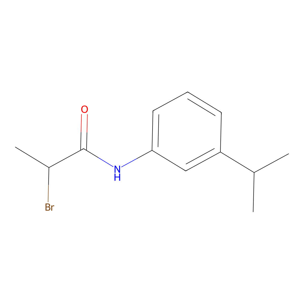 2-Bromo-N-(3-isopropylphenyl)propanamide molecular structure, CAS 1698224-27-9