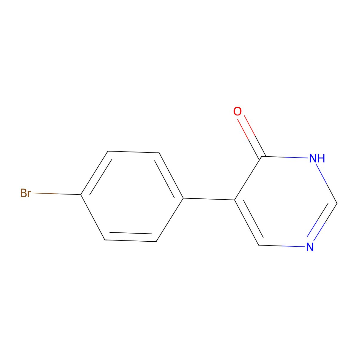 5-(4-Bromophenyl)-3,4-dihydropyrimidin-4-one molecular structure, CAS 1698261-01-6