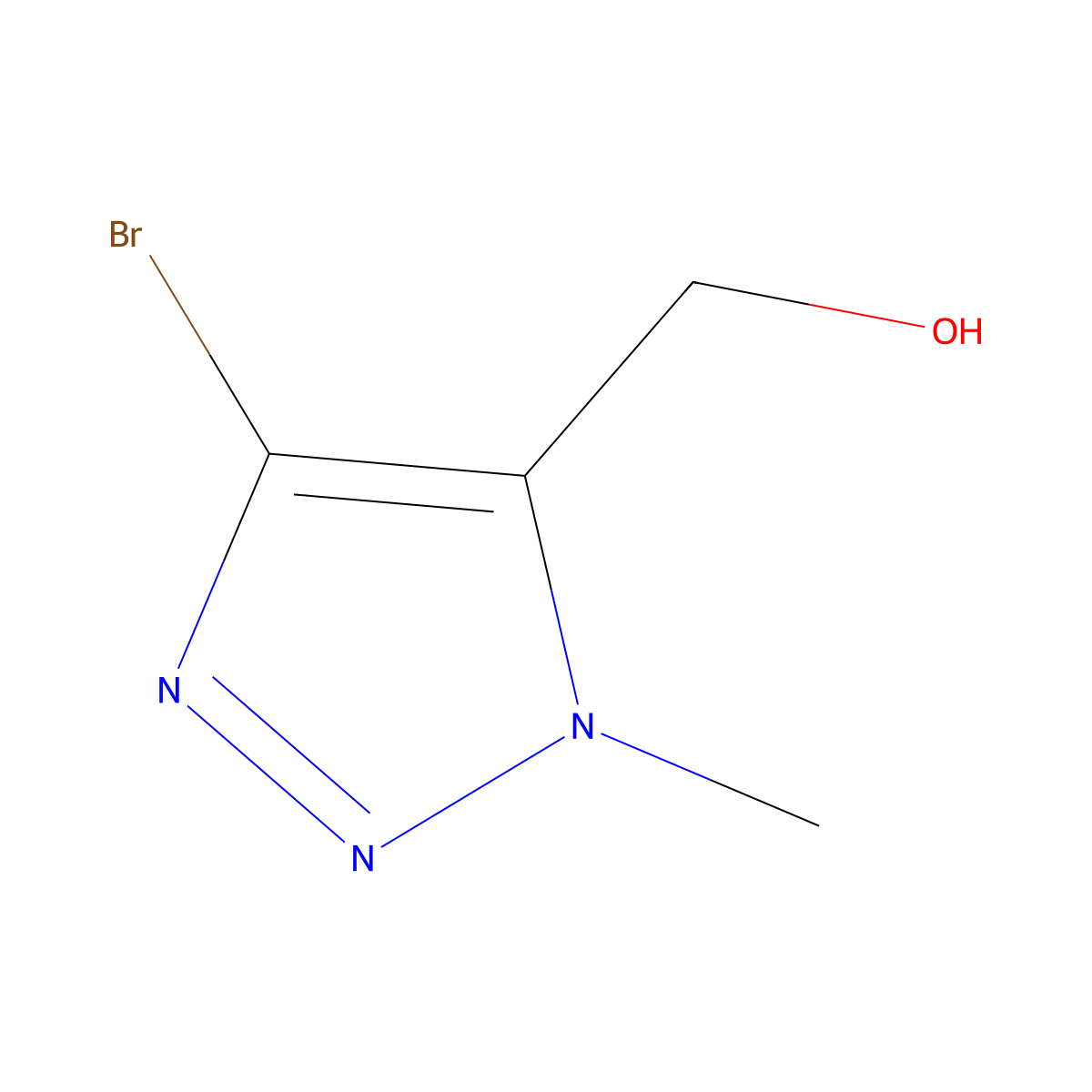 (4-bromo-1-methyl-1H-1,2,3-triazol-5-yl)methanol molecular structure, CAS 1698267-51-4
