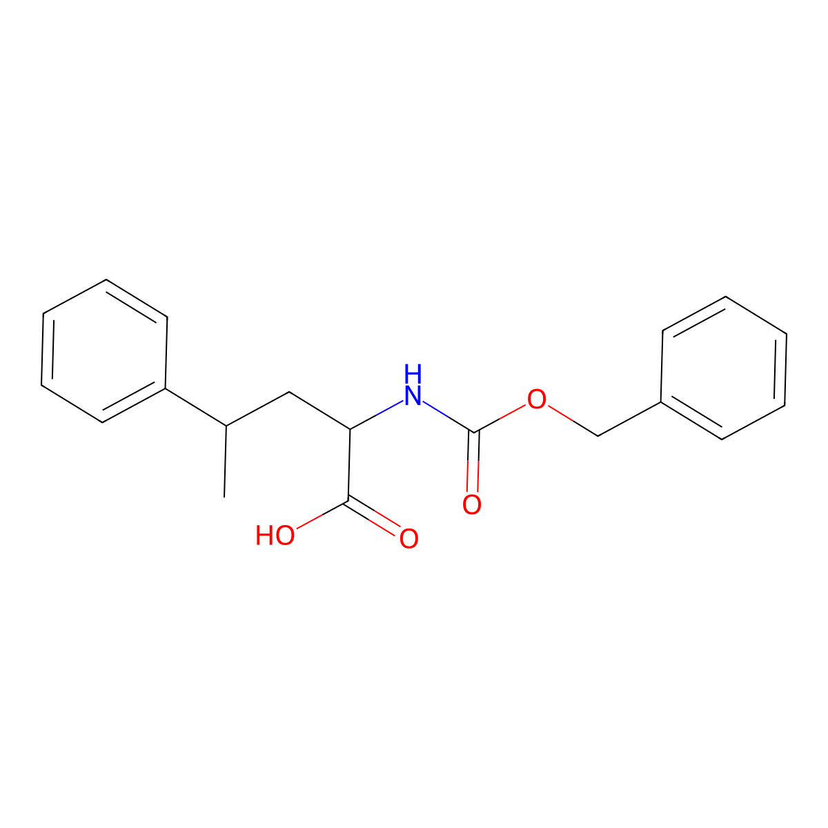 2-{[(Benzyloxy)carbonyl]amino}-4-phenylpentanoic acid molecular structure, CAS 1698267-56-9