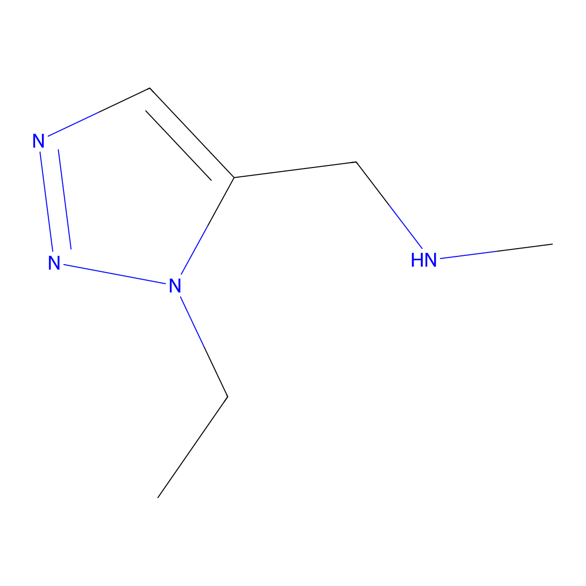 [(1-ethyl-1H-1,2,3-triazol-5-yl)methyl](methyl)amine molecular structure, CAS 1698283-28-1