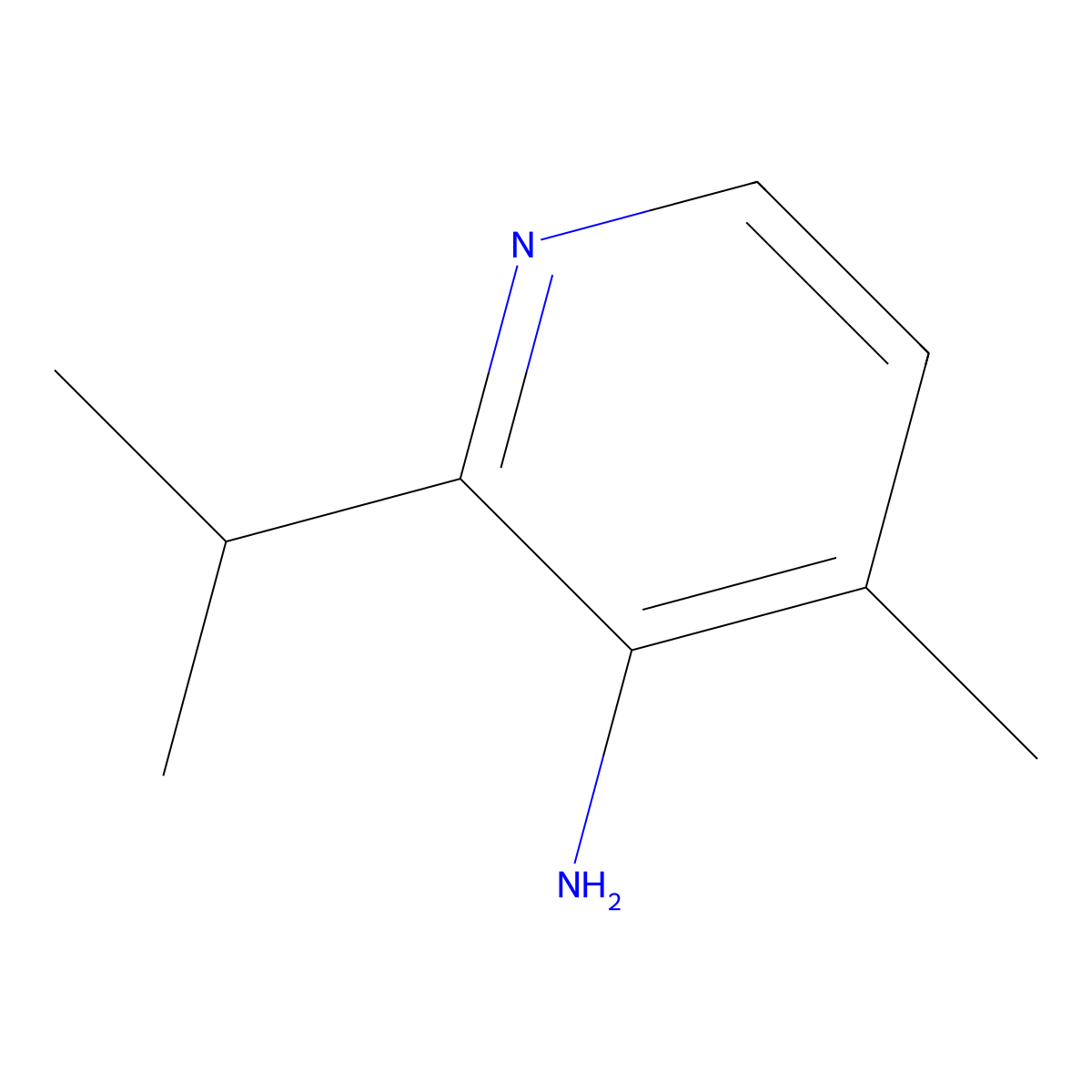 4-Methyl-2-(propan-2-yl)pyridin-3-amine molecular structure, CAS 1698293-93-4