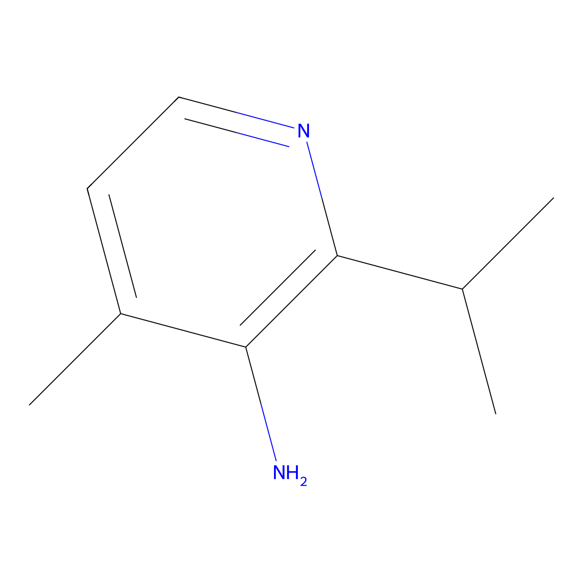 4-Methyl-2-(propan-2-yl)pyridin-3-amine molecular structure, CAS 1698293-93-4