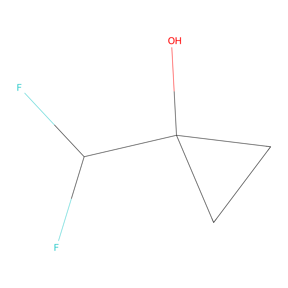1-(Difluoromethyl)cyclopropan-1-ol molecular structure, CAS 1698317-87-1