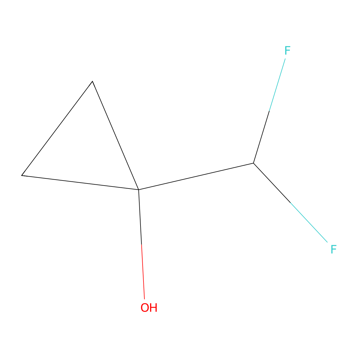 1-(Difluoromethyl)cyclopropan-1-ol molecular structure, CAS 1698317-87-1