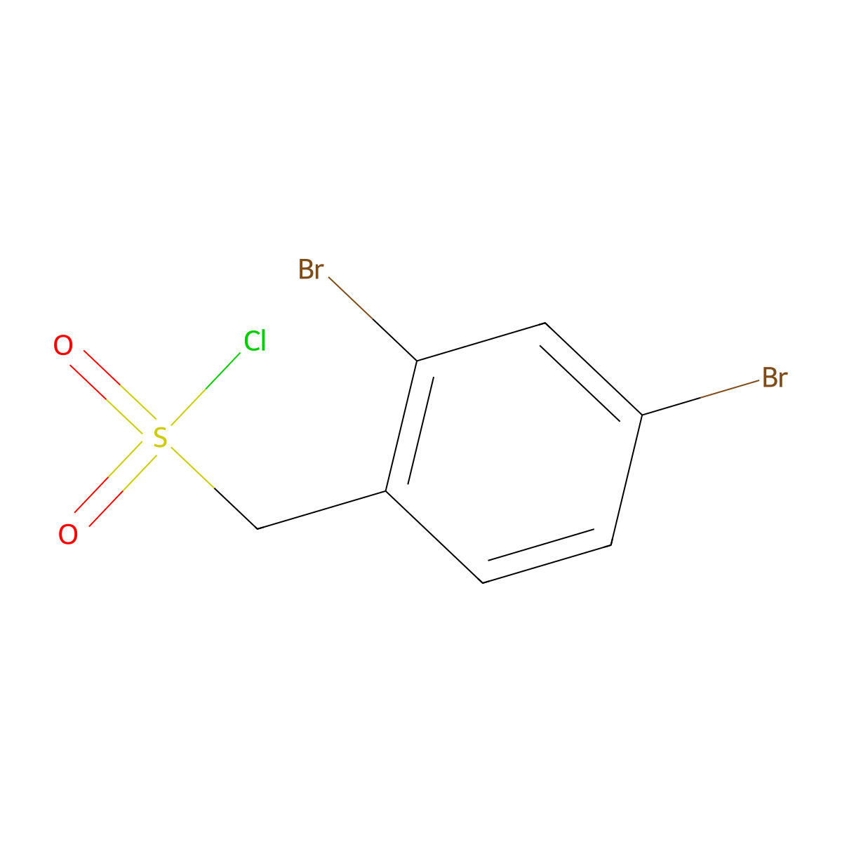 (2,4-Dibromophenyl)methanesulfonyl chloride molecular structure, CAS 1698325-95-9
