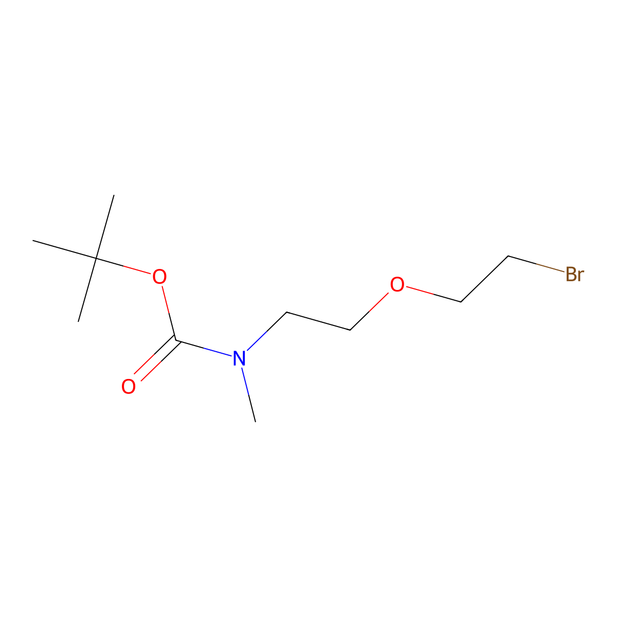 tert-Butyl (2-(2-bromoethoxy)ethyl)(methyl)carbamate molecular structure, CAS 1698329-98-4