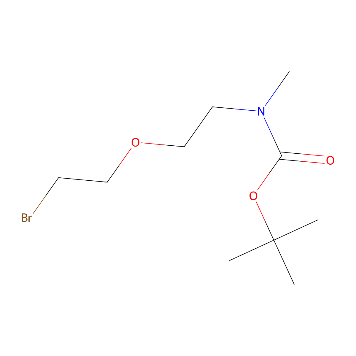 tert-Butyl (2-(2-bromoethoxy)ethyl)(methyl)carbamate molecular structure, CAS 1698329-98-4