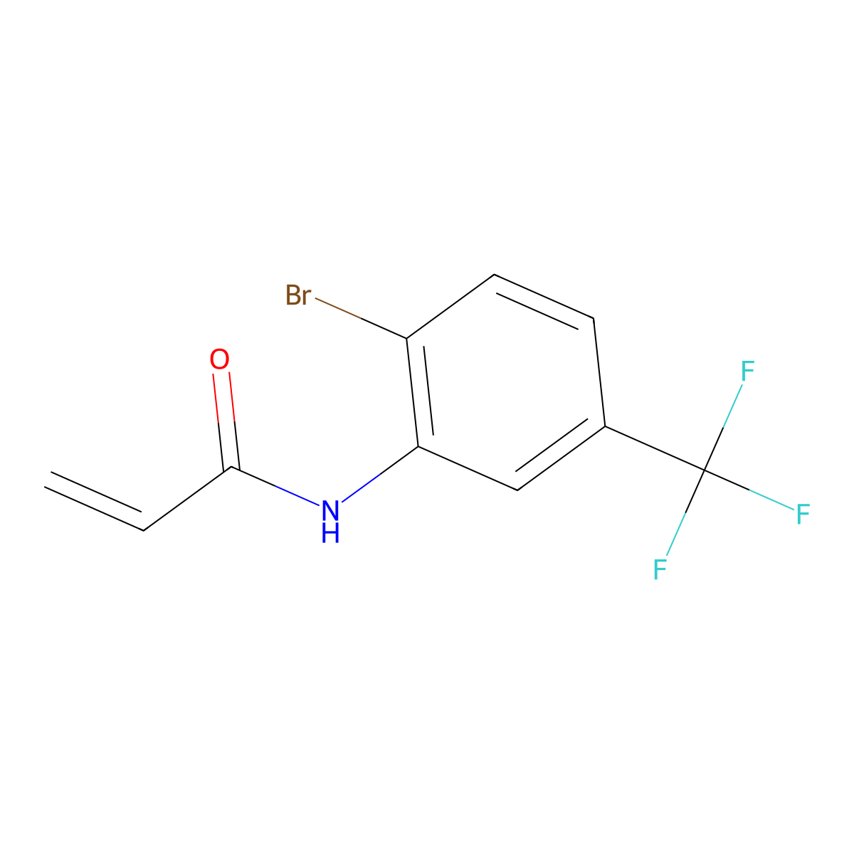 N-[2-bromo-5-(trifluoromethyl)phenyl]prop-2-enamide molecular structure, CAS 1698344-81-8