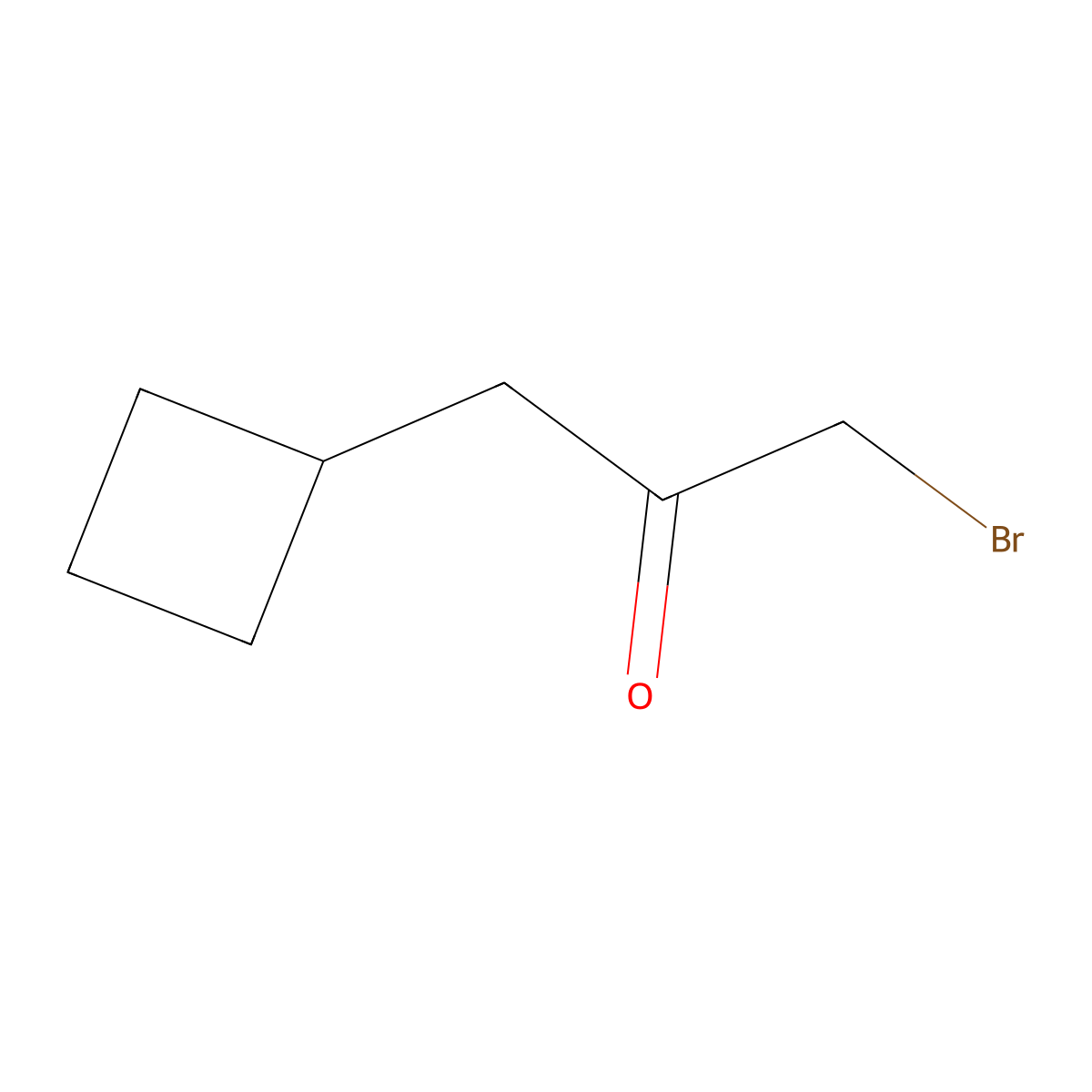 1-Bromo-3-cyclobutylpropan-2-one molecular structure, CAS 1698354-18-5