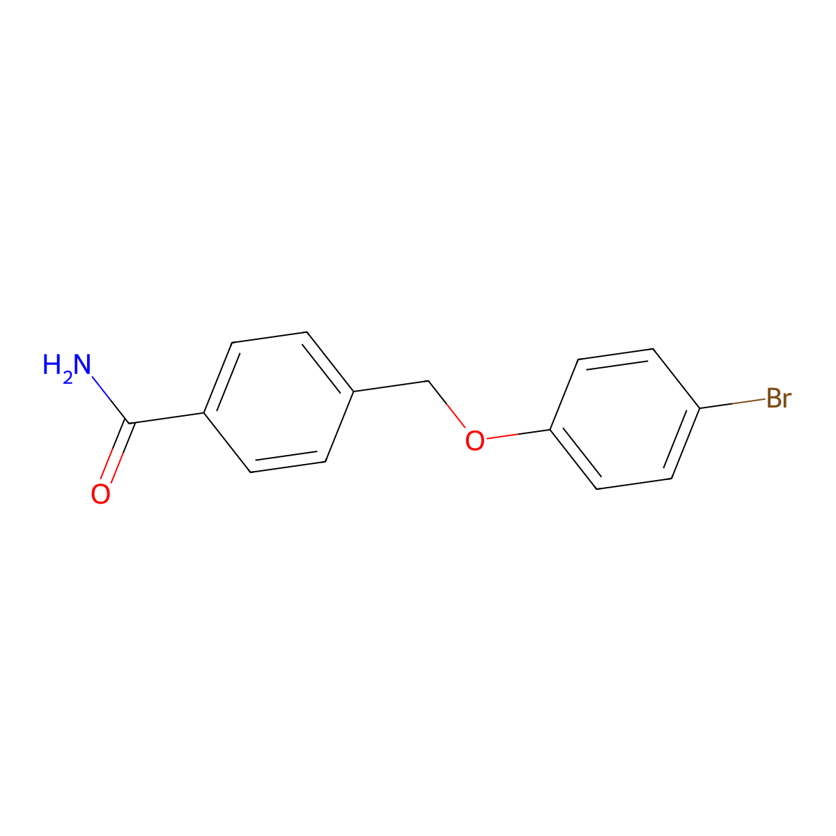 4-[(4-Bromophenoxy)methyl]benzamide molecular structure, CAS 169836-31-1