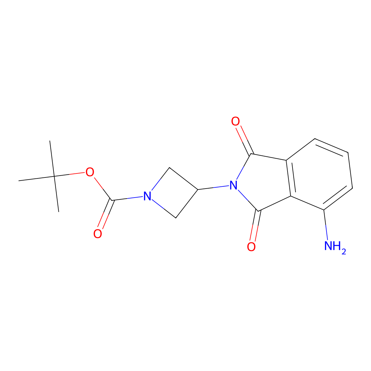 tert-butyl 3-(4-amino-1,3-dioxo-2,3-dihydro-1H-isoindol-2-yl)azetidine-1-carboxylate molecular structure, CAS 1698379-97-3