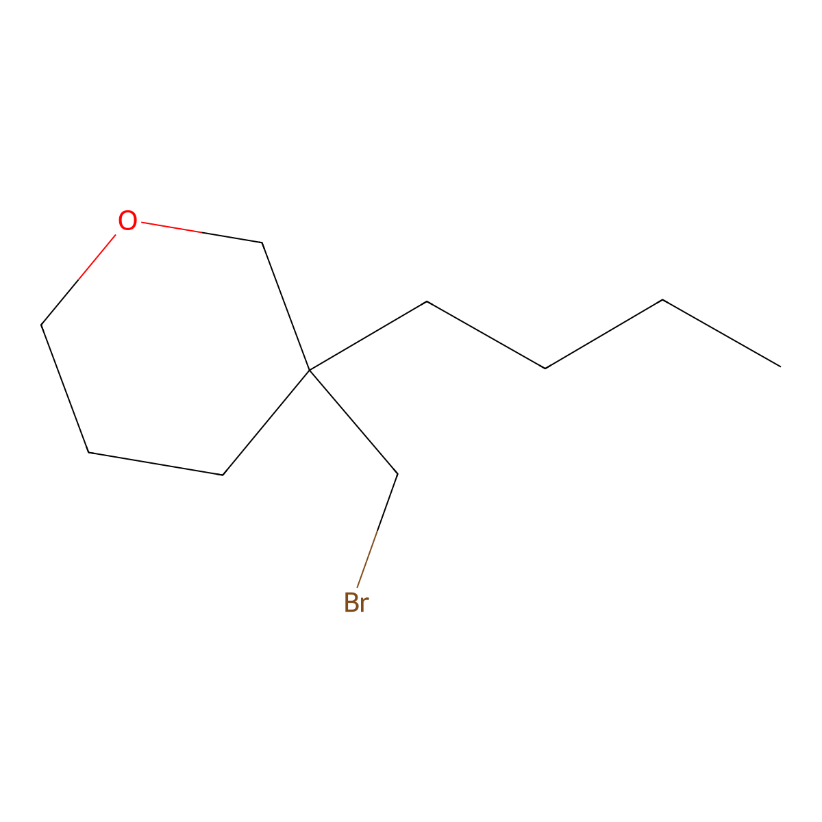 3-(Bromomethyl)-3-butyloxane molecular structure, CAS 1698390-53-2