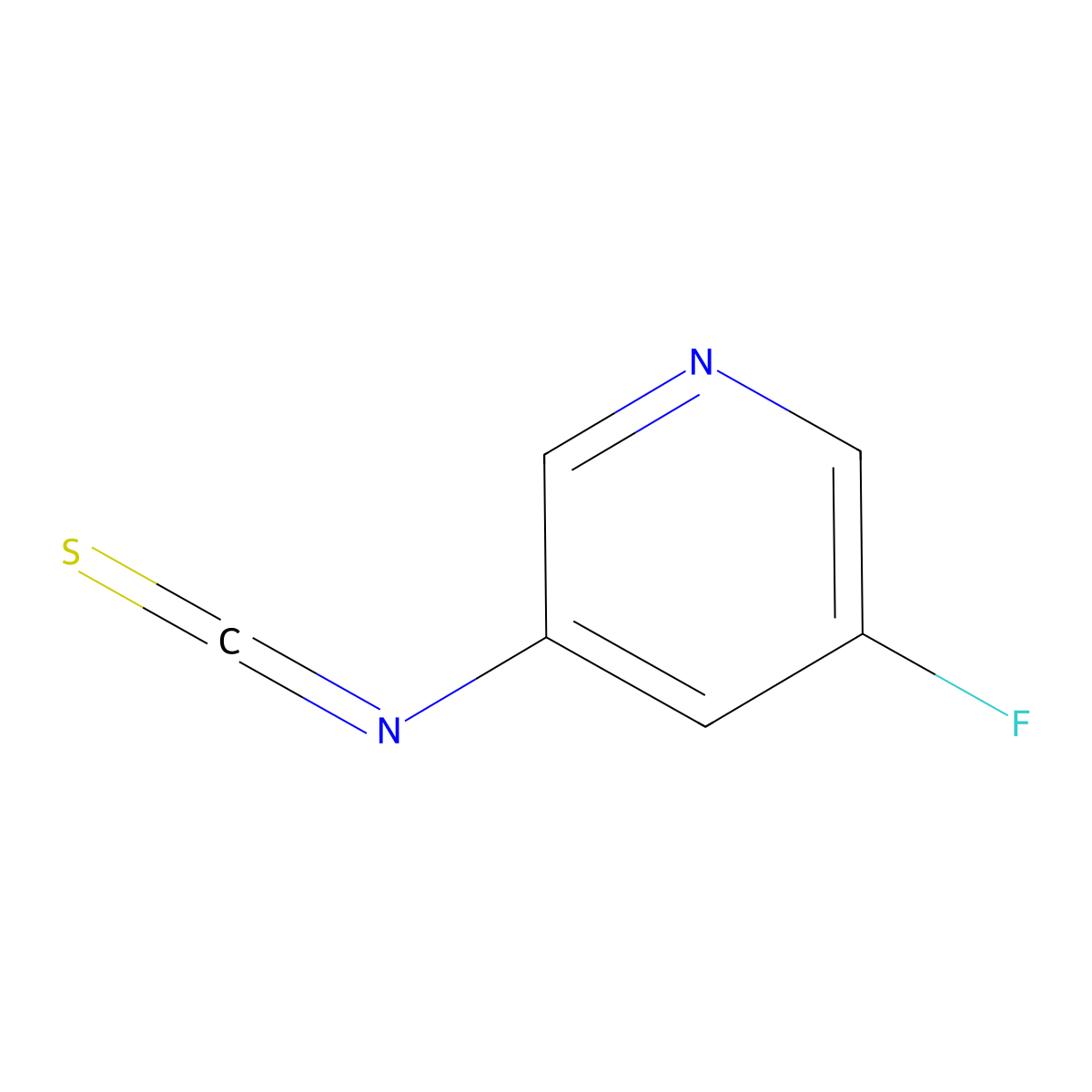 3-Fluoro-5-isothiocyanatopyridine molecular structure, CAS 1698405-37-6