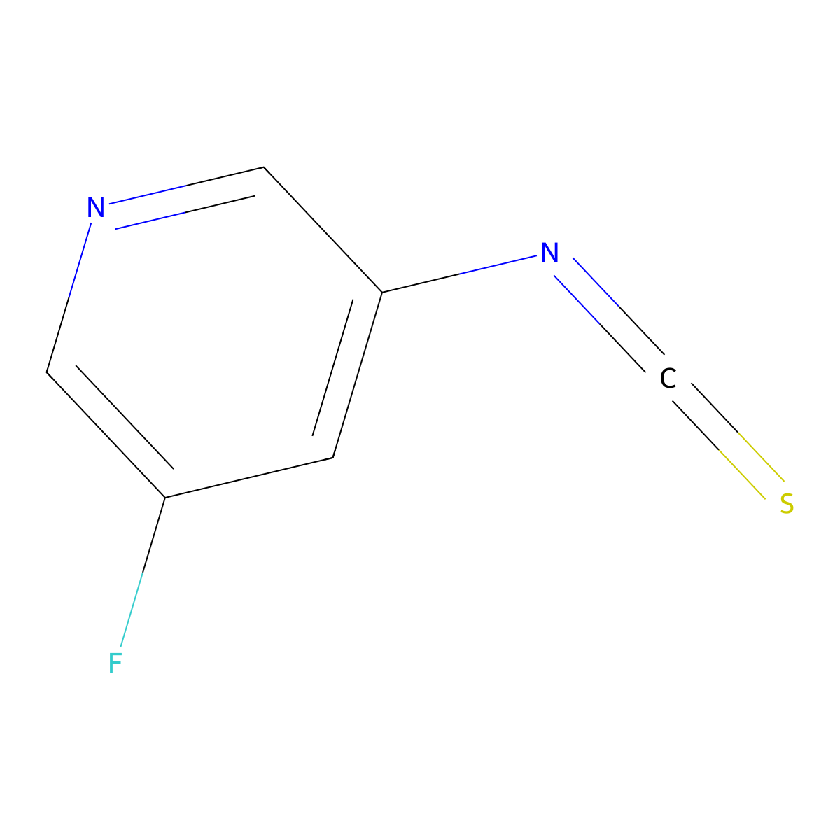3-Fluoro-5-isothiocyanatopyridine molecular structure, CAS 1698405-37-6