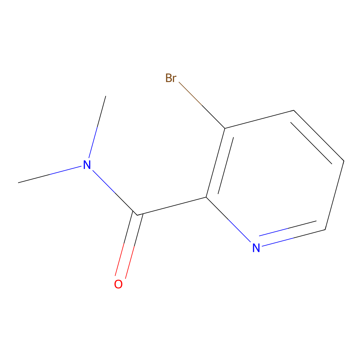 3-Bromo-N,N-dimethylpyridine-2-carboxamide molecular structure, CAS 1698407-44-1