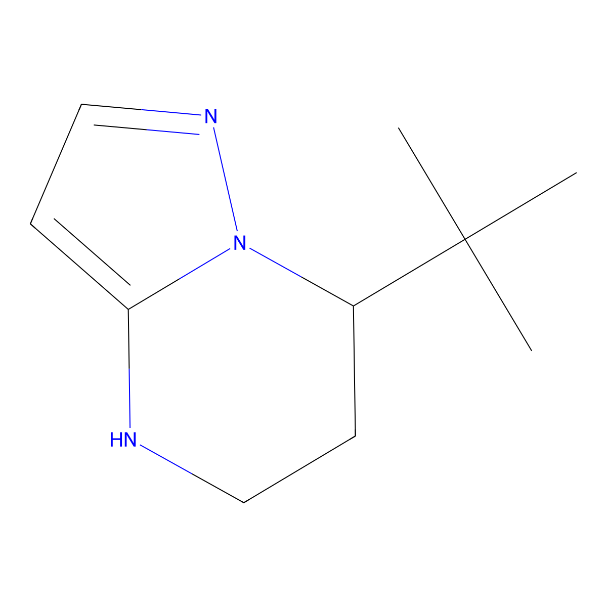 7-tert-Butyl-4H,5H,6H,7H-pyrazolo[1,5-a]pyrimidine molecular structure, CAS 1698408-65-9