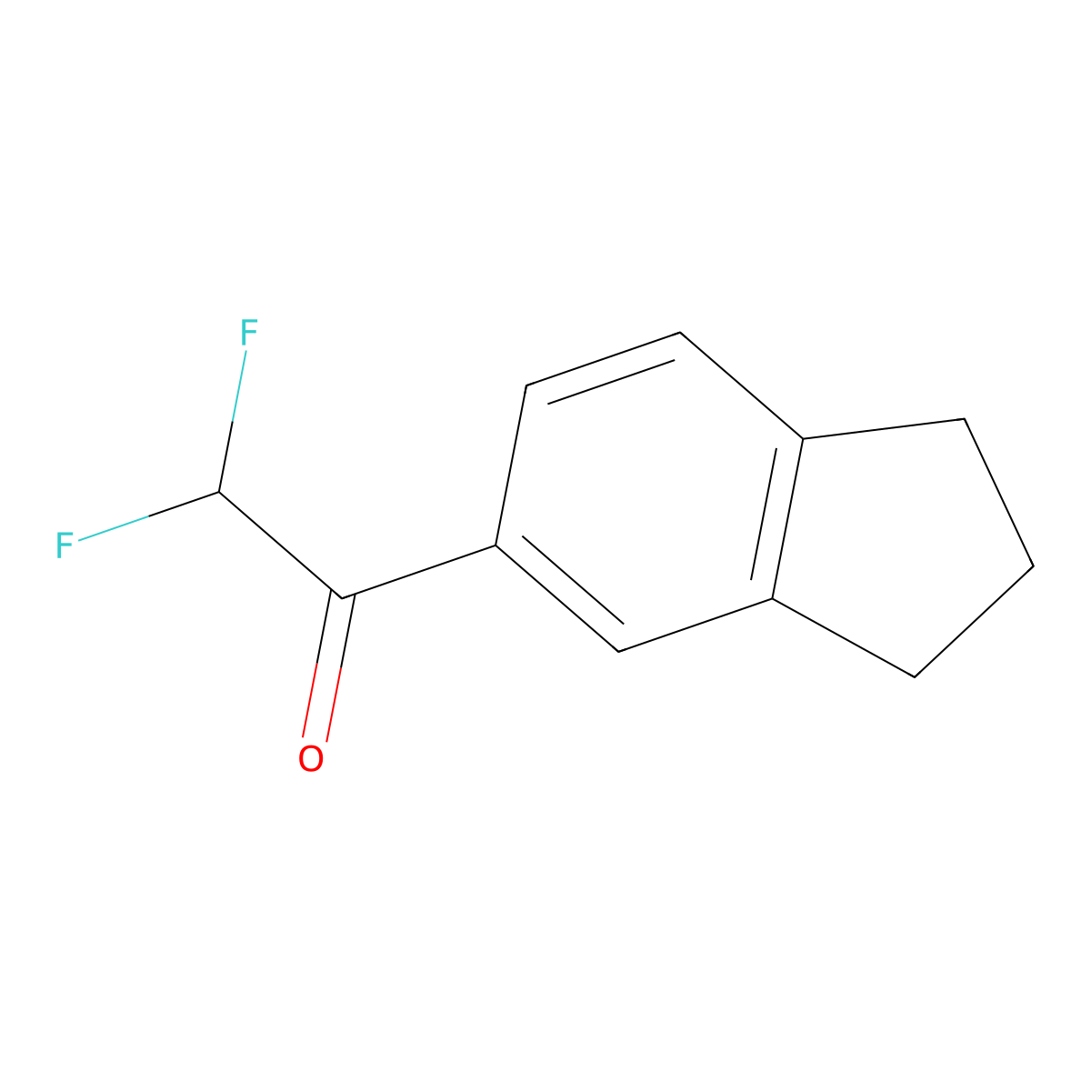 1-(2,3-dihydro-1H-inden-5-yl)-2,2-difluoroethan-1-one molecular structure, CAS 1698412-97-3