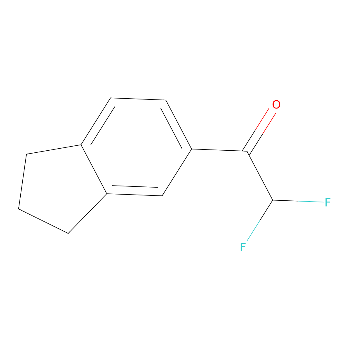 1-(2,3-dihydro-1H-inden-5-yl)-2,2-difluoroethan-1-one molecular structure, CAS 1698412-97-3
