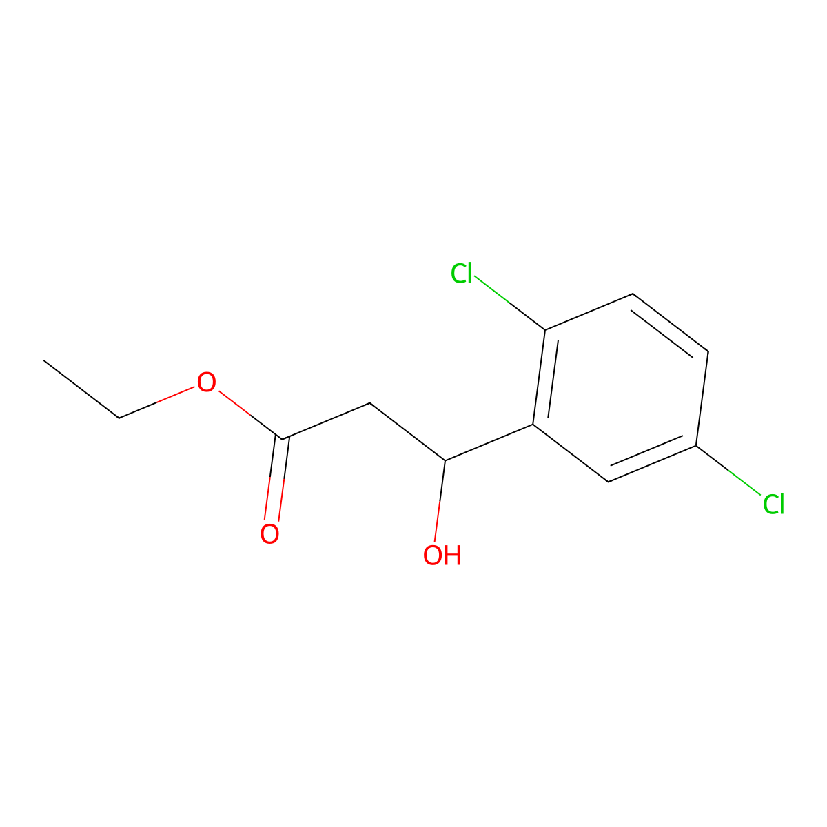 Ethyl 3-(2,5-Dichlorophenyl)-3-hydroxypropanoate molecular structure, CAS 1698415-57-4