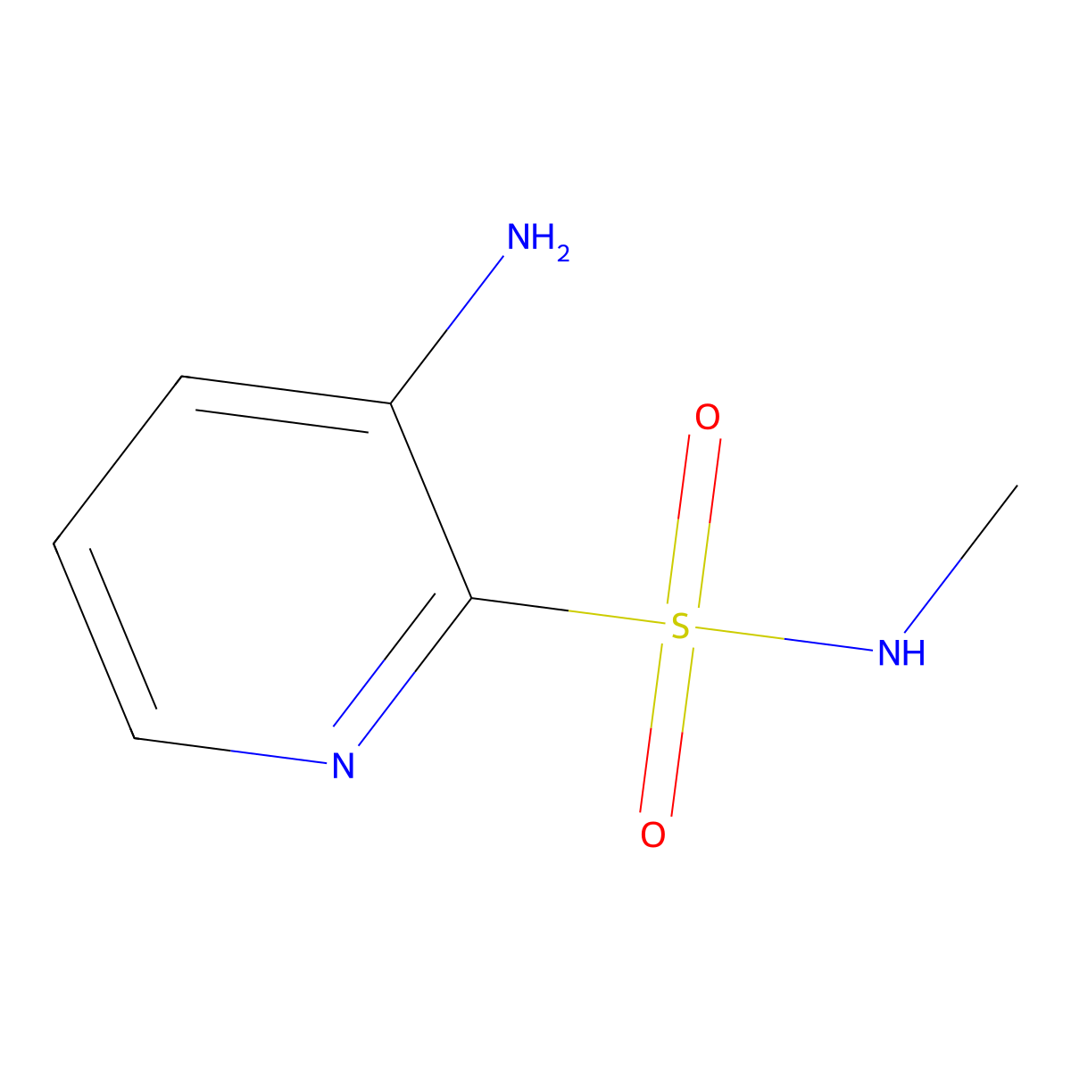 3-amino-N-methylpyridine-2-sulfonamide molecular structure, CAS 1698428-16-8