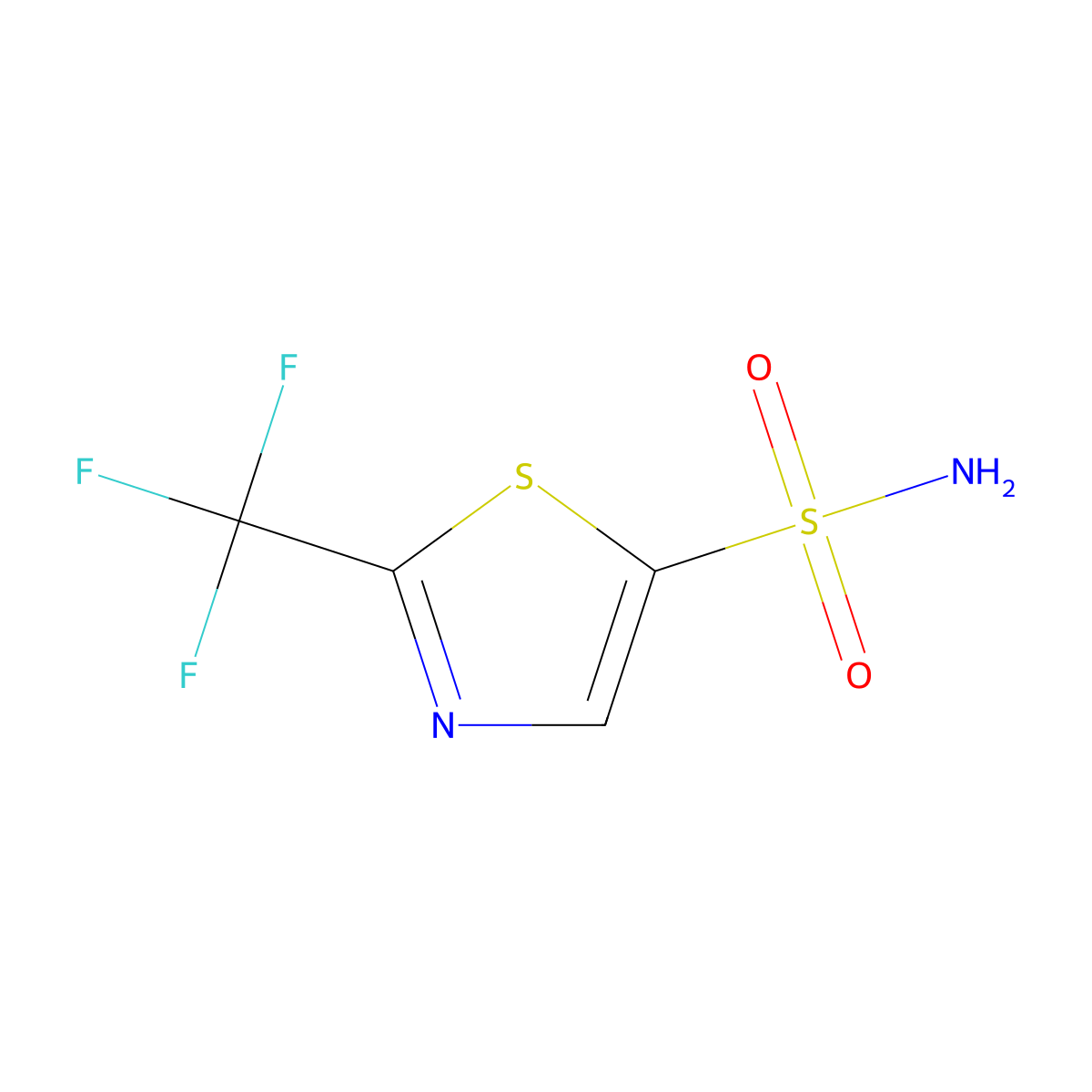 2-(Trifluoromethyl)-1,3-thiazole-5-sulfonamide molecular structure, CAS 1698444-32-4
