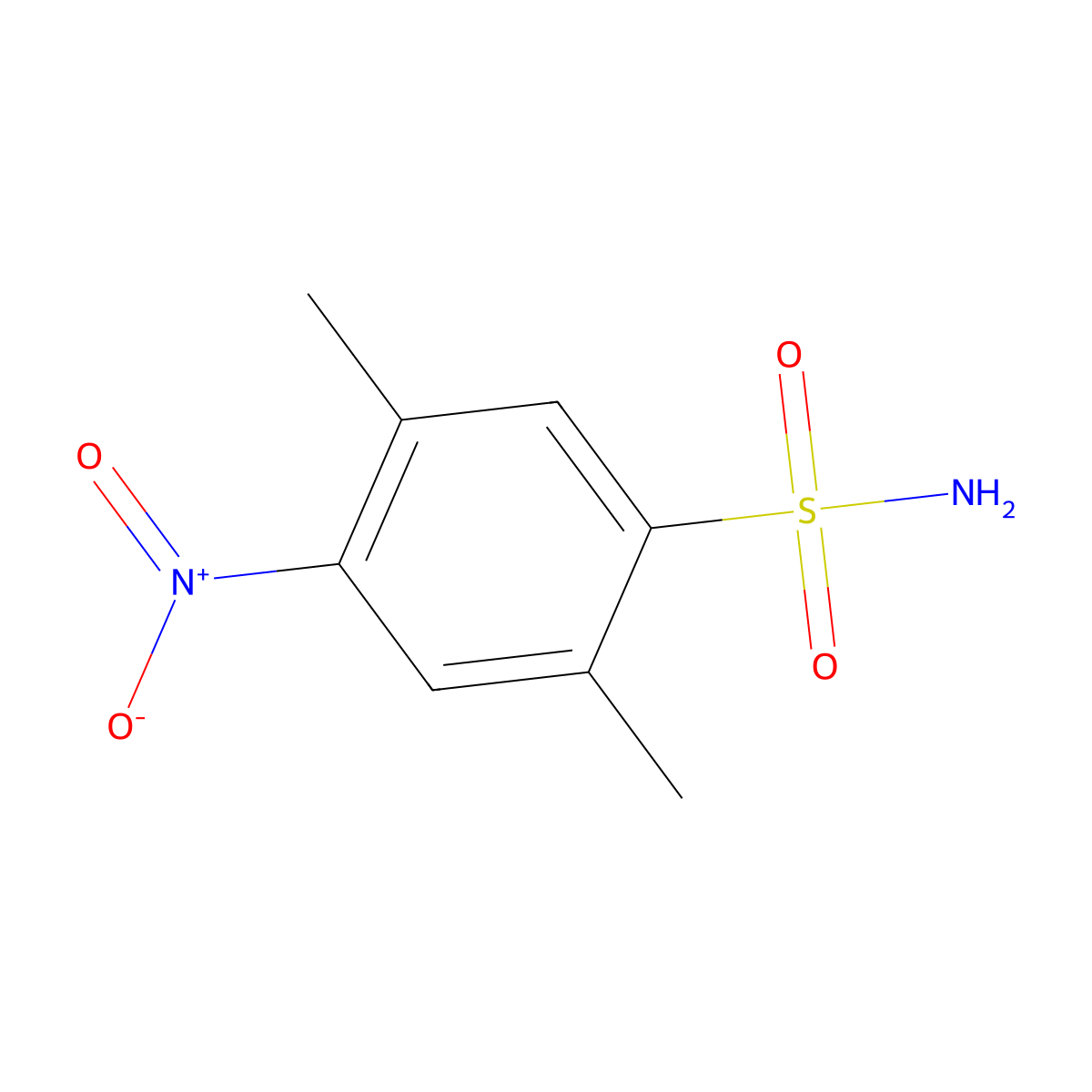 2,5-Dimethyl-4-nitrobenzenesulfonamide molecular structure, CAS 1698448-04-2